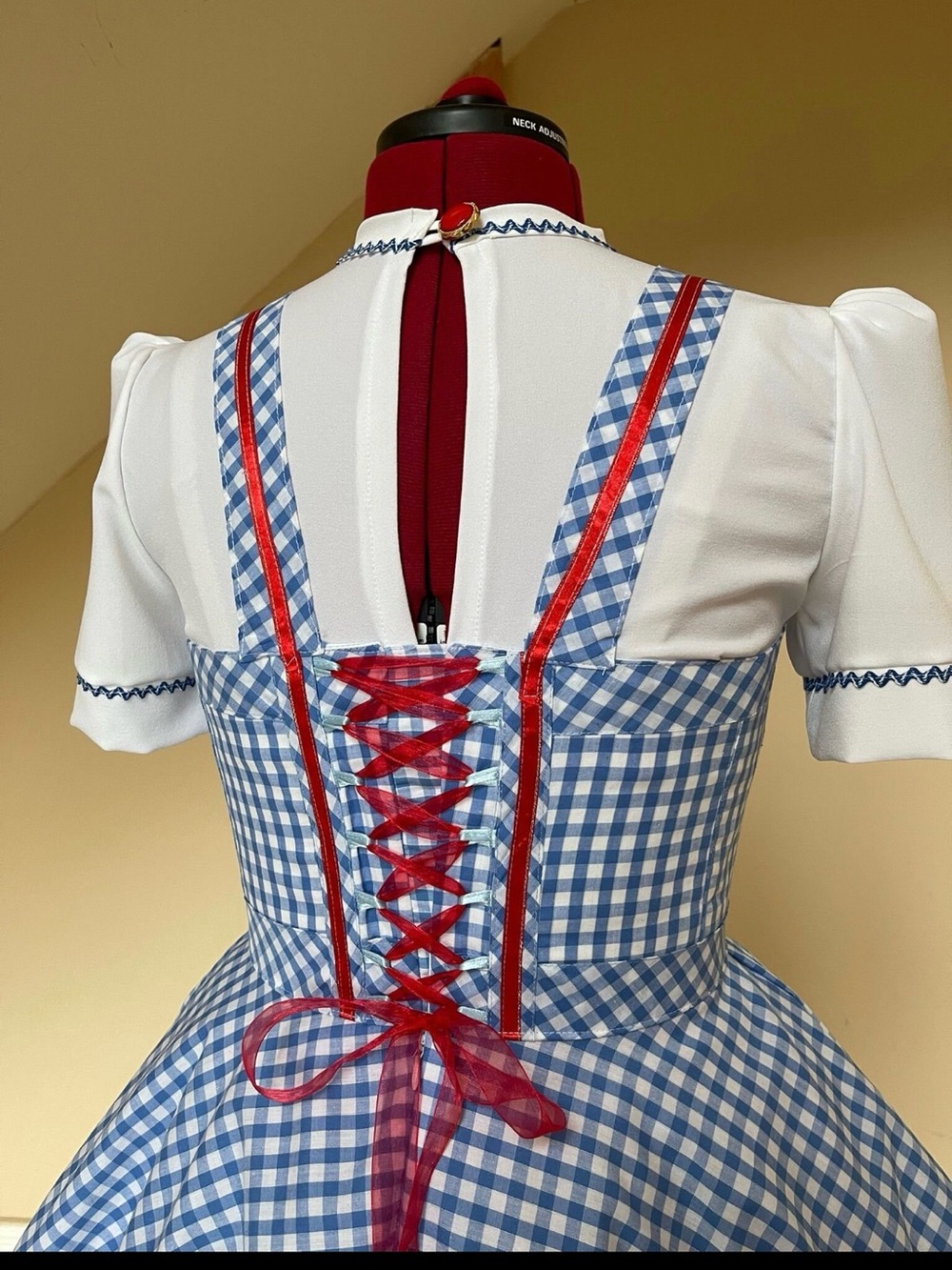 Custom Dorothy Wizard of Oz Costume Dress Adult M Gingham Cosplay Dance Costume - Picture 6 of 7